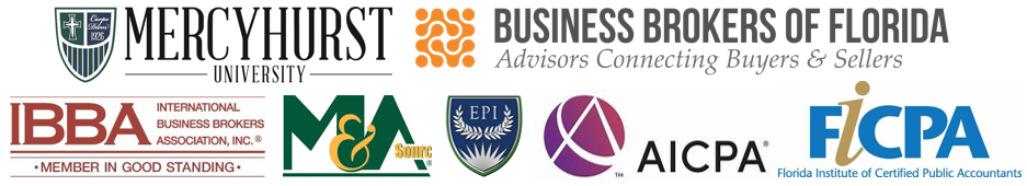 Keith&rsquo;s associations and education: Mercyhurst University, Business Brokers of Florida, IBBA, M&A Source, EPI, AICPA, and FICPA